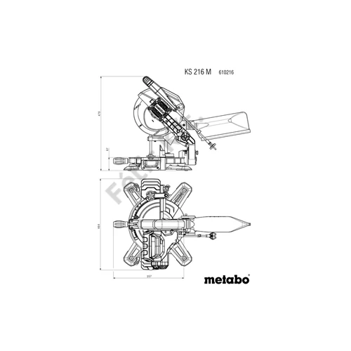 Metabo KS 216 M fejező és gérvágó fűrész, karton 1350W