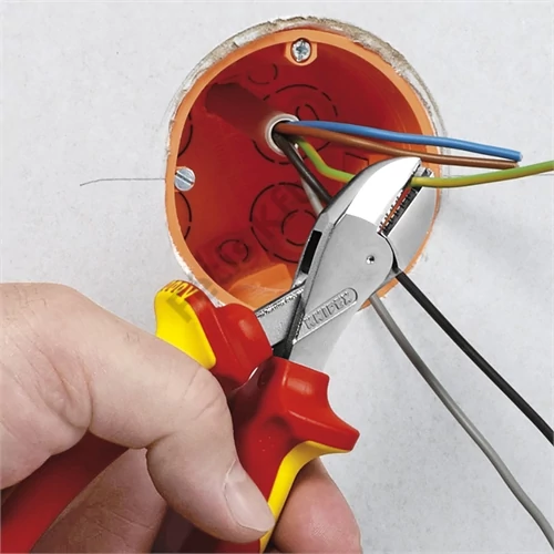 Knipex X-Cut Kompakt oldalcsípő fogó nagy áttételű krómozott VDE 160 mm (bliszter)