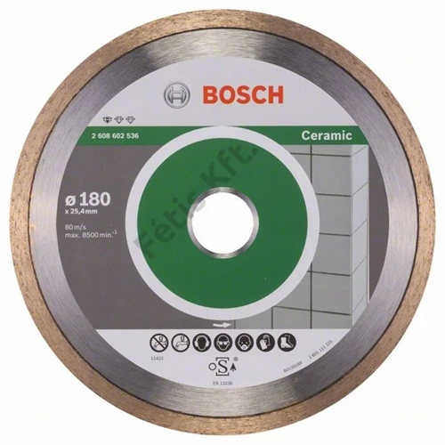 Bosch vágókorong, gyémánt 180x1.6x25.4 mm csempe