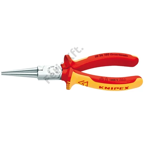 Knipex VDE szigetelt kerekcsőrű fogó 160mm