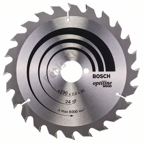 Bosch körfűrészlap 190x30/24 Optiline Wood