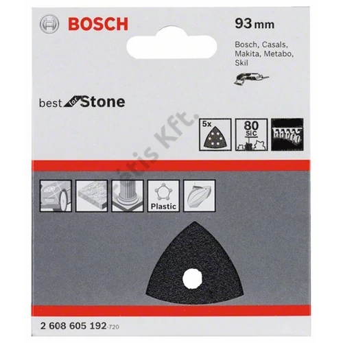 Bosch csiszolólap delta F355 93mm K80 5db