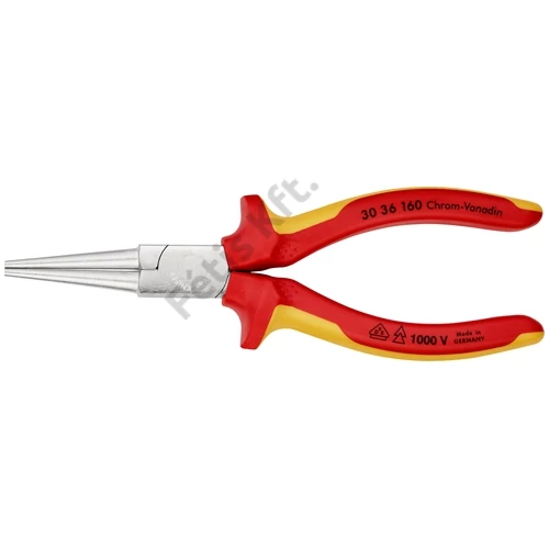 Knipex VDE szigetelt kerekcsőrű fogó 160mm