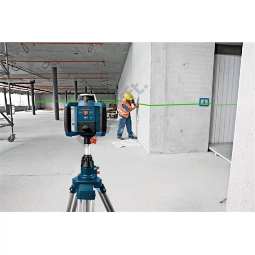 Bosch GRL 300 HVG zöld Forgólézer + LR 1G Lézervevő + RC 1 Távirányító + WM 4 Tartó