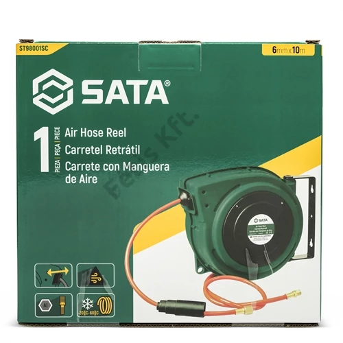 SATA automata levegőtömlő dob 6mm x 10m tömlővel