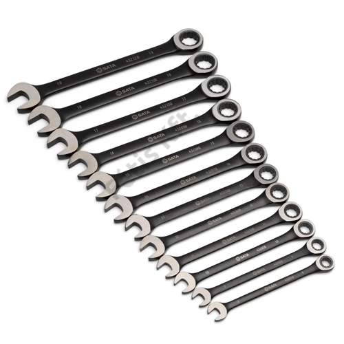 SATA racsnis csillag-villáskulcs készlet 8-19 mm 12 részes Black Edition