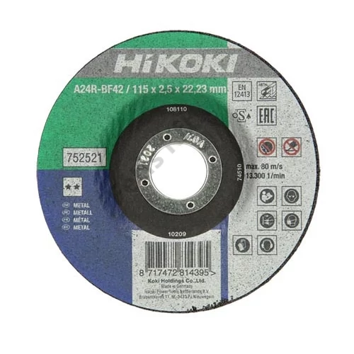 Hikoki vágókorong fém 115x2.5mm egyenes