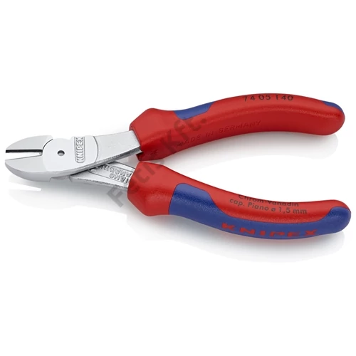 Knipex erőkímélő oldalcsípő fogó krómozott, többkomponensű nyél 160mm