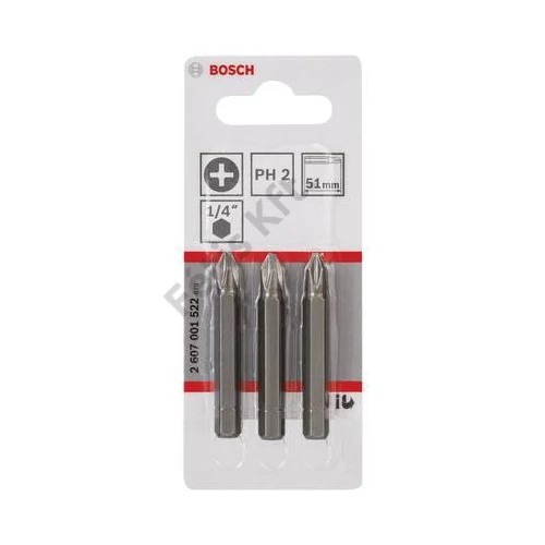 Bosch extra kemény bit PH2, 51 mm, 3 db