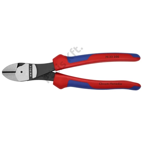 Knipex erőkímélő oldalcsípő fogó feketére foszfátozott, többkomponensű nyél 200 mm
