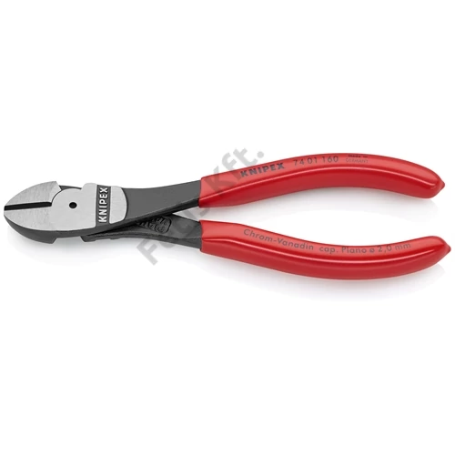 Knipex Erőkímélő oldalcsípő fogó feketére foszfátozott 160 mm