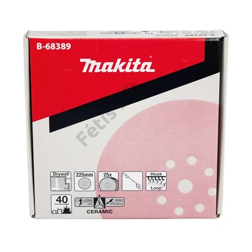 Makita tépőzáras csiszolópapír 225mm K40 25db (falcsiszolóhoz)