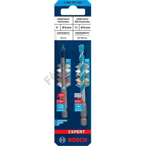 Bosch Expert HEX-9 multifúró + HardCeramic csempefúró készlet 6mm 2 részes