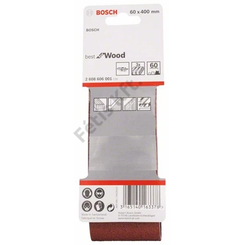 Bosch X440 végtelenített csiszolóvászon 60x400 mm, P60 3 db