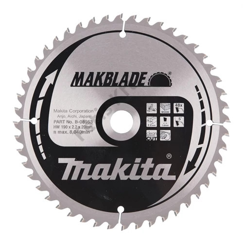 Makita Körfűrészlap Makblade 190/20mm Z48