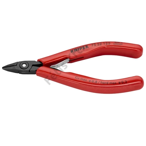 Knipex elektronikai oldalcsípő fogó hegyes fej barnított 125mm