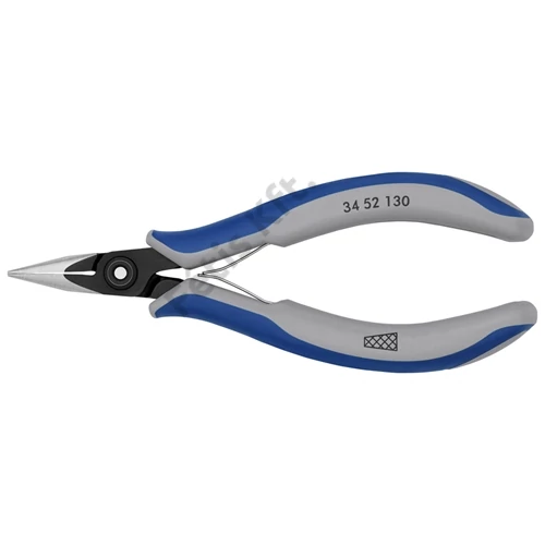 Knipex precíziós-elektronikai műszerész fogó többkomponensű nyél, barnított 130 mm