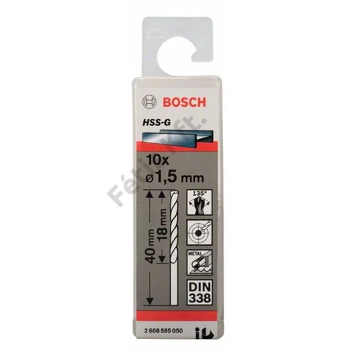 Bosch HSS-G csigafúró 1.5mm 10 db