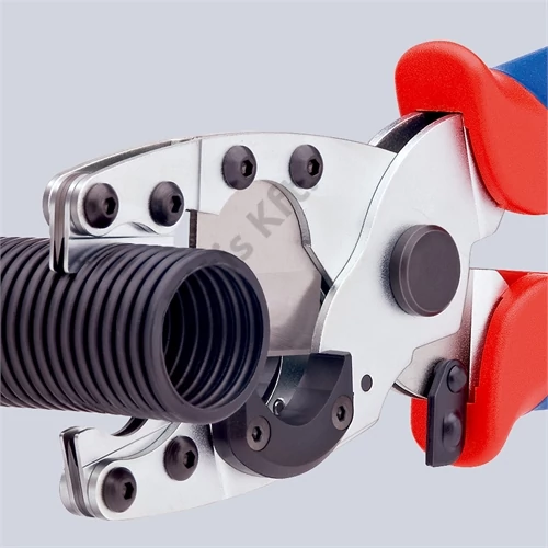Knipex Csővágó többrétegű és védőcsövekhez többkomponensű nyél horganyzott 210 mm (bliszter)