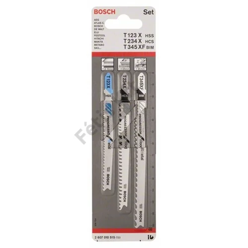 Bosch szúrófűrészlap készlet 3 részes fa+fém