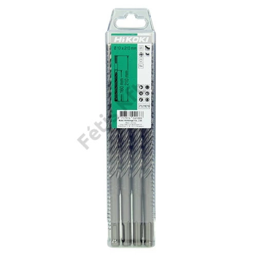 Hikoki SDS-plus fúrószár 4 élű 11x210mm (10db)