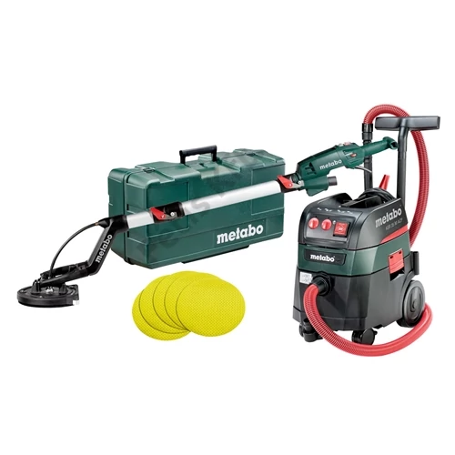 Metabo LSV 5-225 Comfort + ASR 35 M ACP Set kofferben +25 db tépőzáras csiszolólappal, 225 mm, P 120