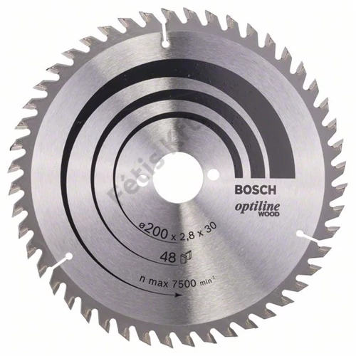 Bosch körfűrészlap 200x30/48 Optiline Wood