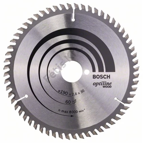 Bosch körfűrészlap 190x30/60 Optiline Wood
