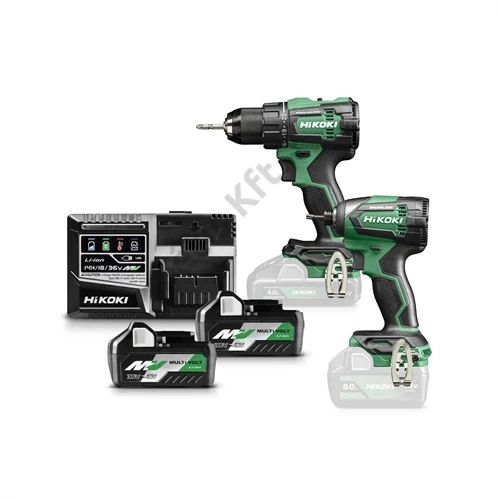 Hikoki KC18DEWAZ (KC18DE-WAZ) akkus gépszett DS18DE+WH18DE+BSL36A18x2+UC18YSL3