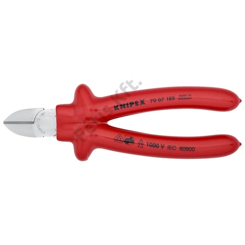 Knipex oldalcsípő fogó krómozott VDE 180 mm