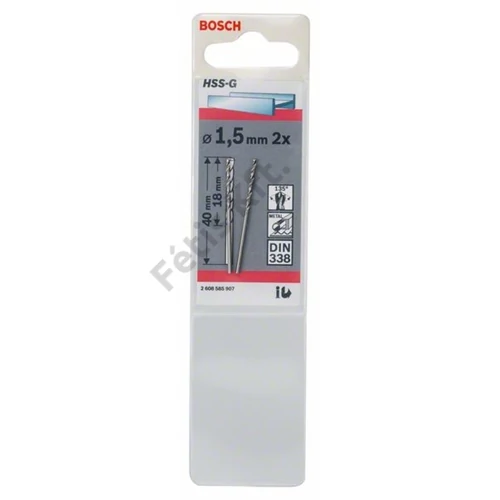 Bosch HSS-G csigafúró 1.5 mm 2 db