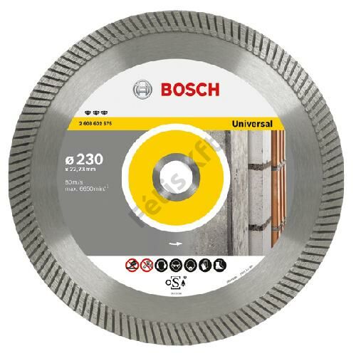 Bosch vágókorong, gyémánt 230x2.5x22.23 mm univerzális, Turbo