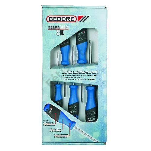 Gedore 3k csavarhúzó készlet, 5 részes TORX T10-T30 (2163 TX-05)