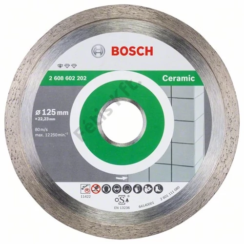 Bosch vágókorong, gyémánt 125x1.6x22.23 mm csempe