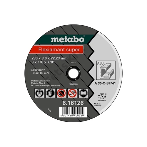 Metabo vágókorong Flexiamant super 230x3.0x22.23 alumínium, TF 41