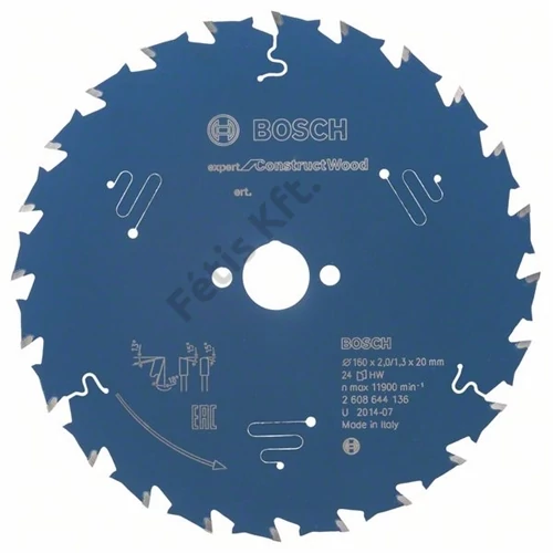 Bosch körfűrészlap 160x20/24 Expert for ConstructWood