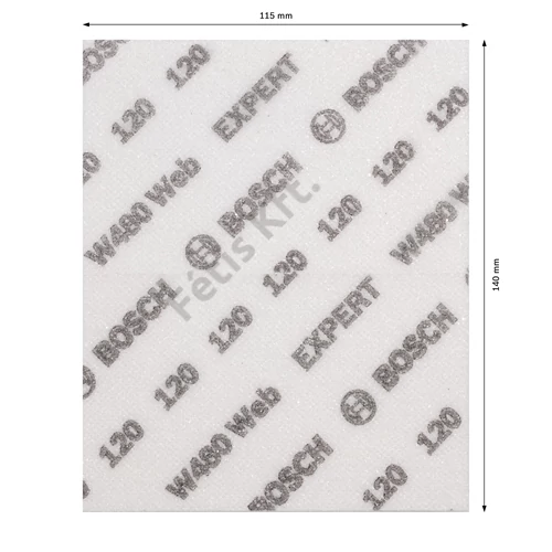 Bosch EXPERT W480 Web 1/4 kézi csiszolólap, 115 x 140 mm, G120