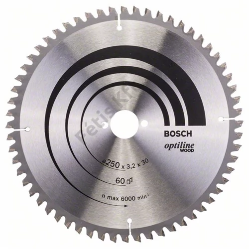 Bosch körfűrészlap 250x30/60 Optiline Wood