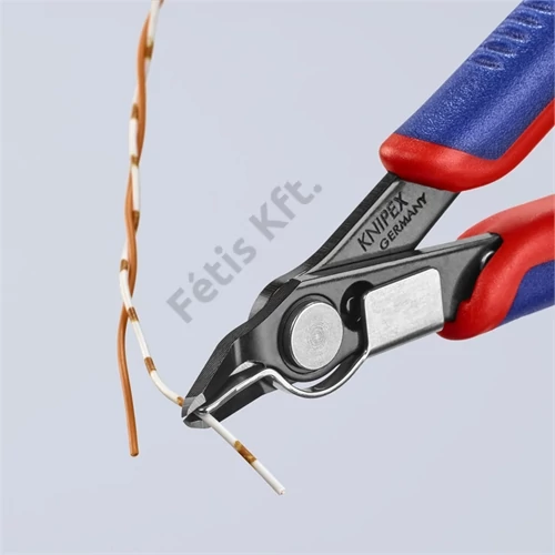 Knipex elektronikai oldalcsípő fogó Super Knips többkomponensű nyél barnított 125 mm