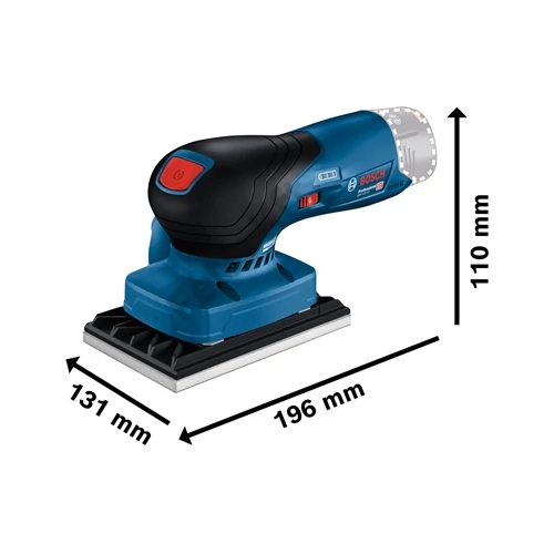 Bosch GSS 12V-13 akkus excentercsiszoló (akku és töltő nélkül, 3 tárcsa) L-Boxx-ban