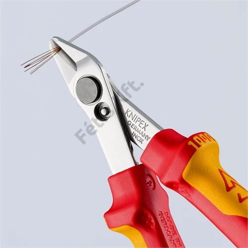 Knipex VDE elektronikai fogó polírozva 125 mm fazetta nélküli vágóél