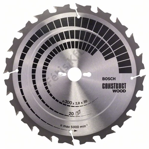 Bosch körfűrészlap 300x30/20 Construct Wood