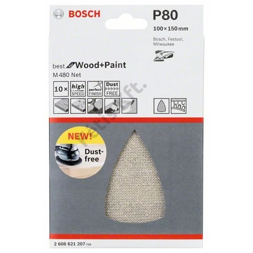 Bosch Expert csiszolóháló delta M480 100x150mm P80 10db