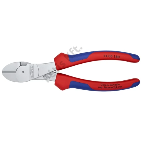 Knipex erőkímélő oldalcsípő fogó krómozott, többkomponensű nyél 180mm
