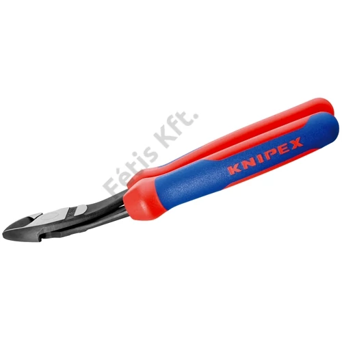 Knipex erőkímélő oldalcsípő fogó feketére foszfátozott, többkomponensű nyél 200 mm