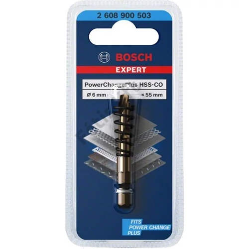 Bosch körkivágó központosító fúrószár rugóval 6x55mm Expert Carbide Sheet Metal