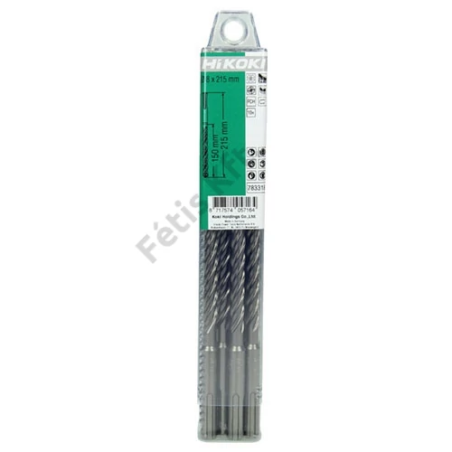 Hikoki fúrószár 6x210mm SDS-Plus 4 élű 10db