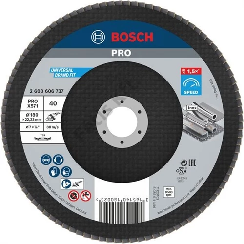 Bosch PRO X571 lamellás tárcsa, 180 mm, G40
