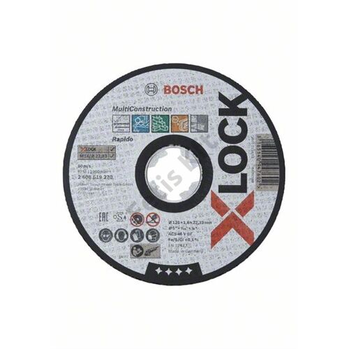 Bosch vágókorong 125x1.6 multi material egyenes X-Lock