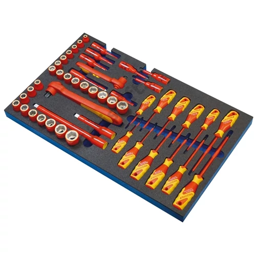 Gedore szerszámkocsi 6 fiókkal 103 részes VDE szerszámkészlettel (KL-4600-200)